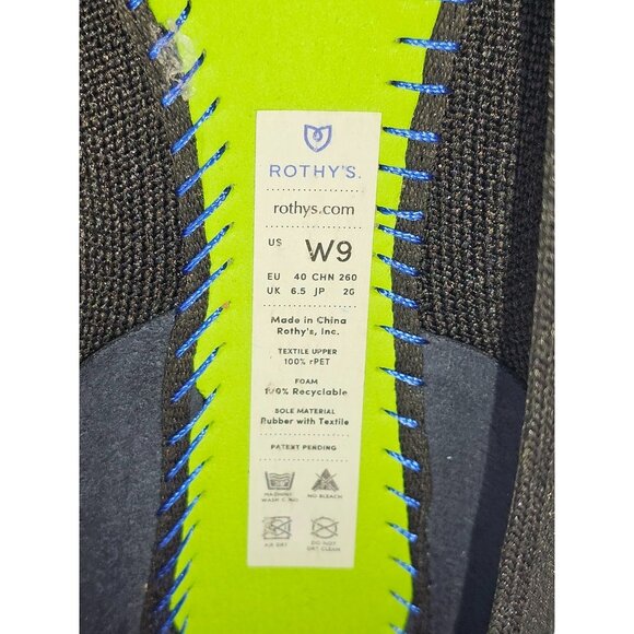 Rothy's Women's Black The Square Flats Knit Ballet Size 9 2846 - Picture 8 of 16